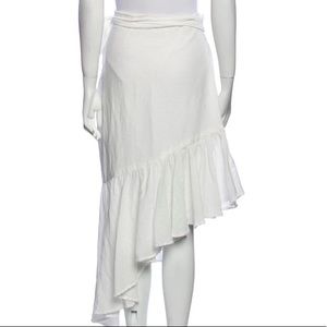 LPA bow accent midi length skirt